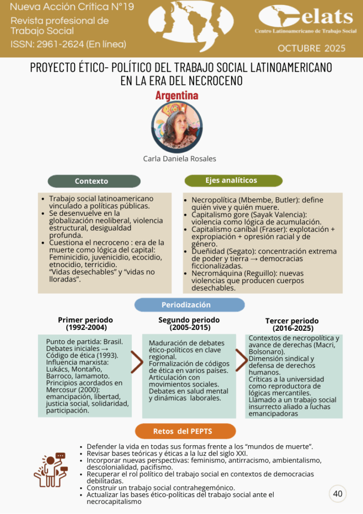 PROYECTO ÉTICO- POLÍTICO DEL TRABAJO SOCIAL LATINOAMERICANO EN LA ERA DEL NECROCENO